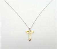 Collier Zancan Collana Con Croce in Or blanc Diamante EC319BG - EC319BG